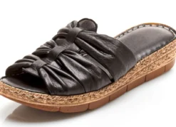 Andrea Conti Schlauchriemchen-Pantolette aus Nappaleder