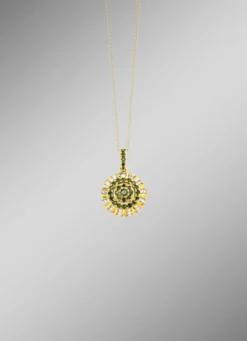 Anhänger mit Brillanten und Baguette-Diamanten