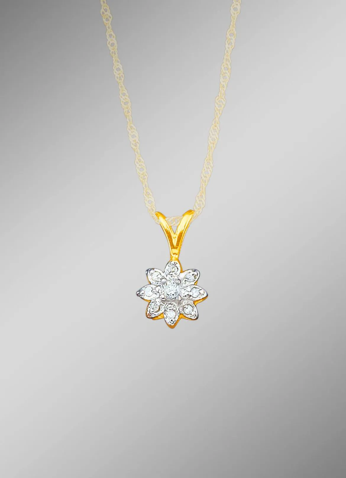 Anhänger mit Brillant und Diamanten