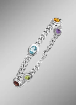 Armband aus Silber mit Edelsteine