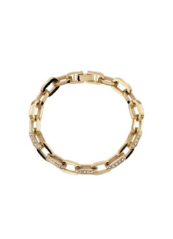 Armband aus vergoldetem Edelstahl mit Kristallen