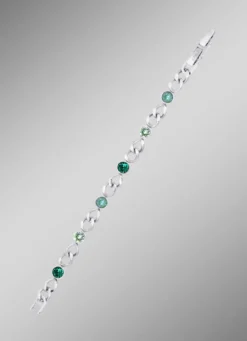 Armband mit grünen Kristallen
