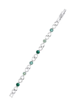 Armband mit grünen Kristallen
