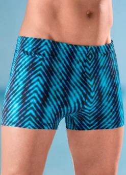 Badehose in höherer Kastenform mit Reißverschlusstasche