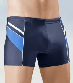 Badepants im preiswerten Zweierpack mit Einsätzen und Paspelierungen