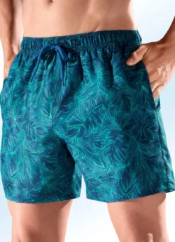Badeshorts allover dessiniert, Microfaser