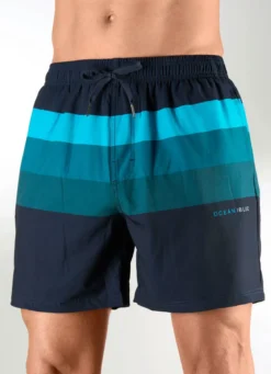 Badeshorts mit buntem Druckdessin, Microfaser