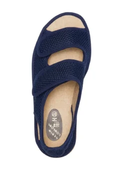 Bequeme Damen-Sandalen, Weite H, aus gepolstertem Textilmaterial