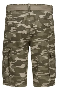 Bermudas mit Gürtel und Cargotaschen in 2 Farben