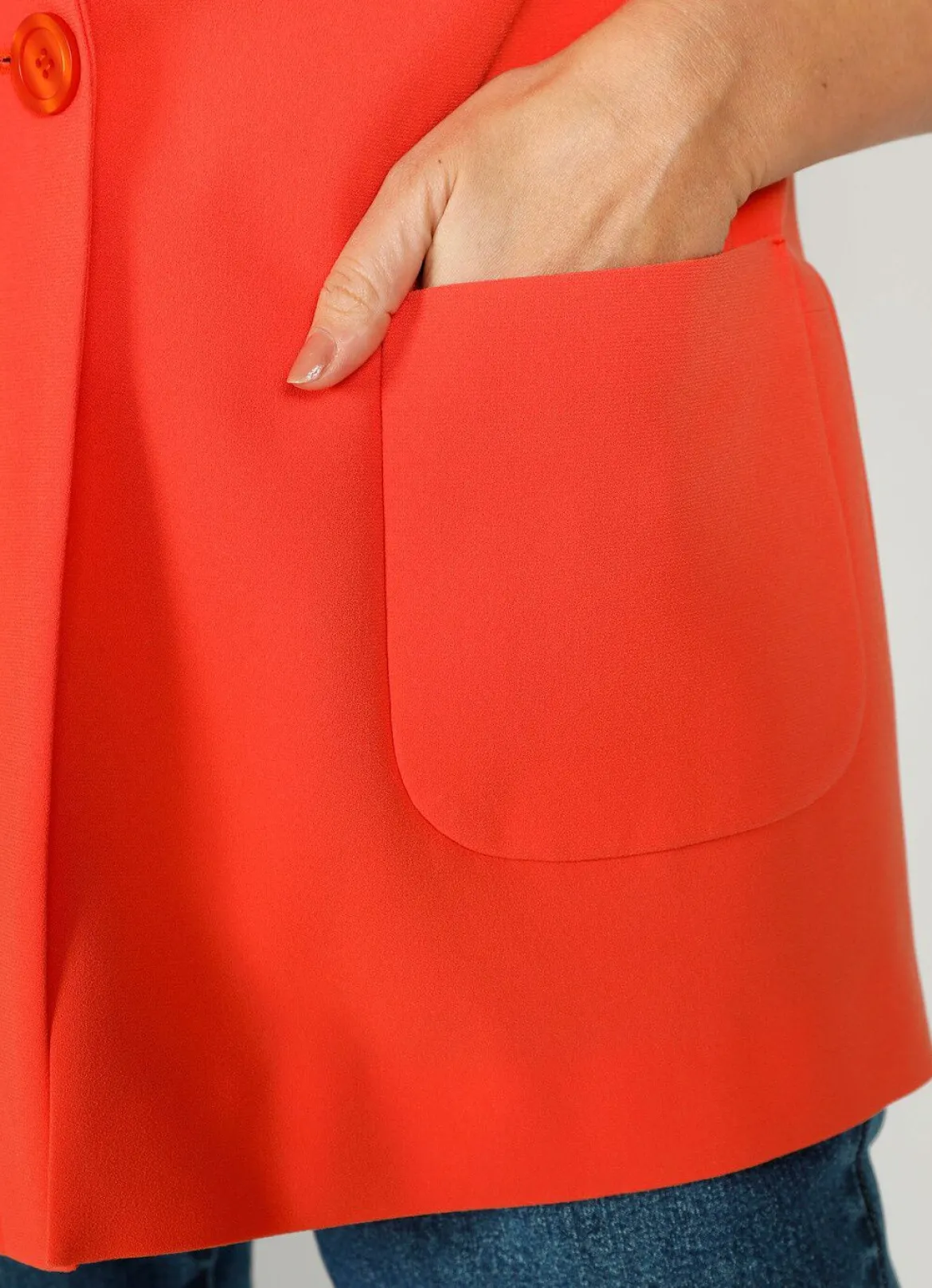 Blazer mit geschlitztem 3/4 Arm