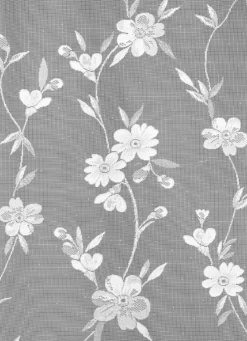 Blumenfenster-Store Blumenranke mit Universalschienenband