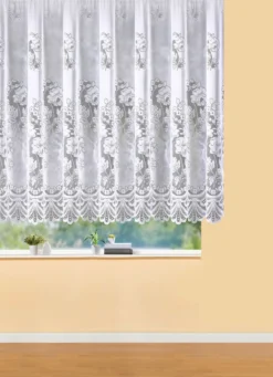 Blumenfenster-Store mit Automatikfaltenband