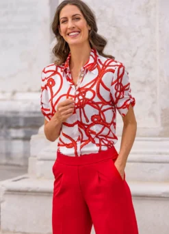 Bluse mit Hemdkragen