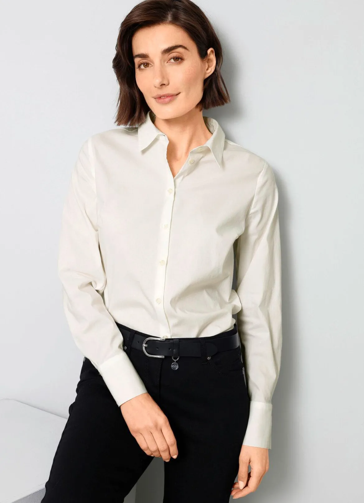 Bluse mit Hemdkragen