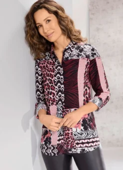 Bluse mit Inkjet-Druck