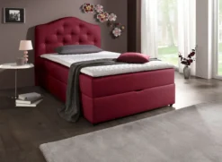 Boxspringbett mit Bettkasten und Topper