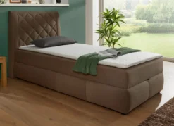Boxspringbett mit Bettkasten und Topper
