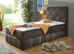 Boxspringbett mit Bettkasten und Topper