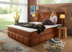 Boxspringbett mit Bettkasten und Topper
