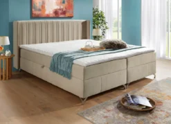 Boxspringbett mit Bettkasten und Topper