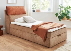 Boxspringbett mit Bettkasten und Kaltschaumtopper