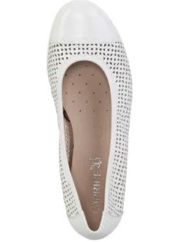 Caprice, sommerliche Damen-Ballerinas, Weite G, mit Gummizug