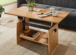 Couchtisch aus massivem, geöltem Eichenholz