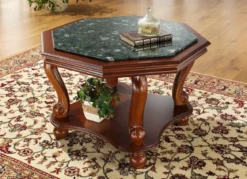 Couchtisch mit echter Marmor-Einlage