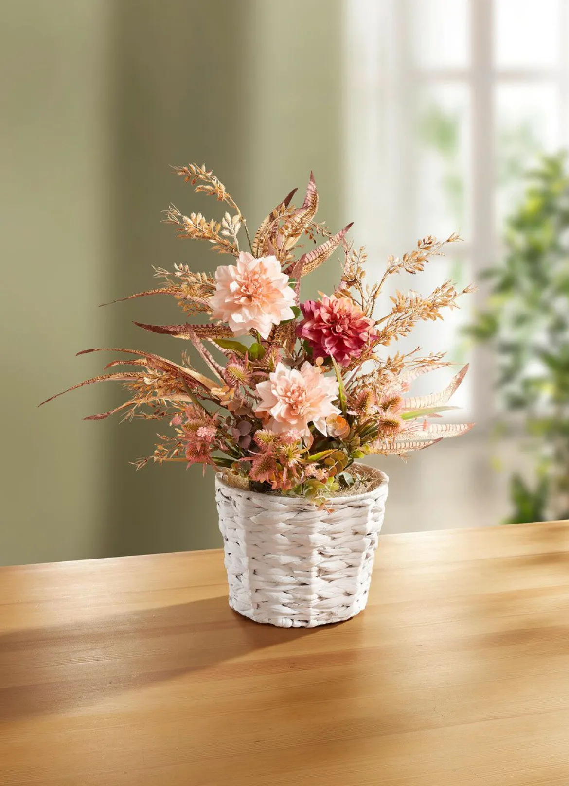 Dahlien-Arrangement im Topf