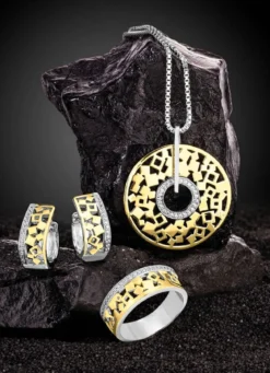 Damenring in Bicolor mit Zirkonia