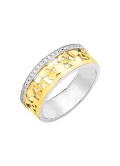 Damenring in Bicolor mit Zirkonia