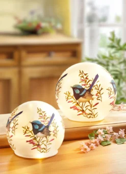 Dekorative Kugeln mit LED-Beleuchtung, 2er-Set