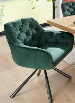Drehbare Stühle mit bequemer Polsterung, 2er Set