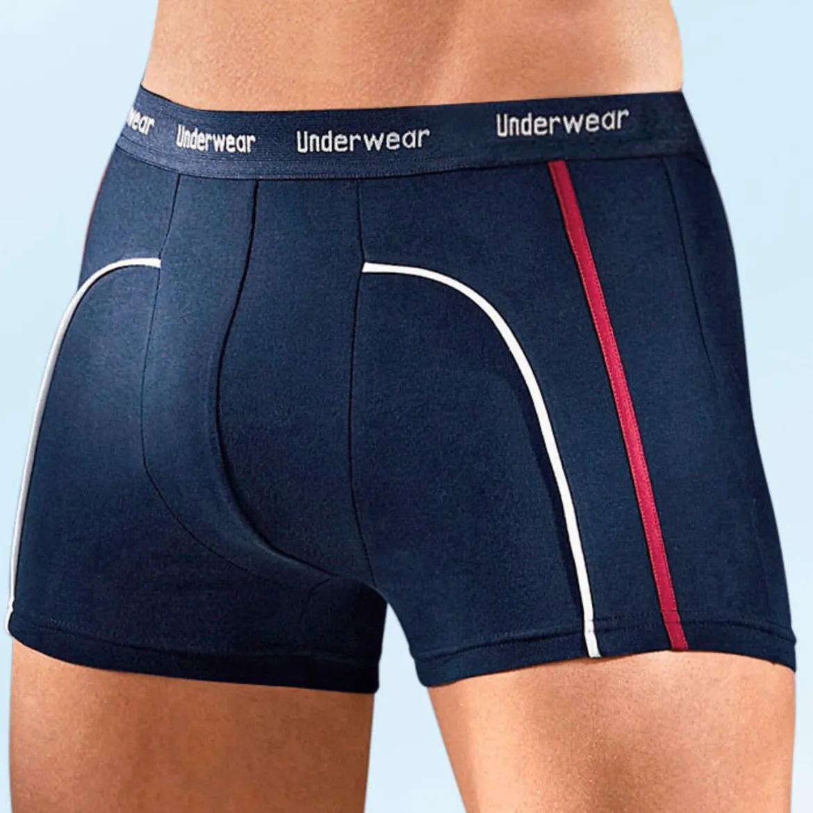 Dreierpack Pants aus Feinjersey, marine