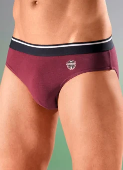 Dreierpack Slips, uni mit Druckmotiv