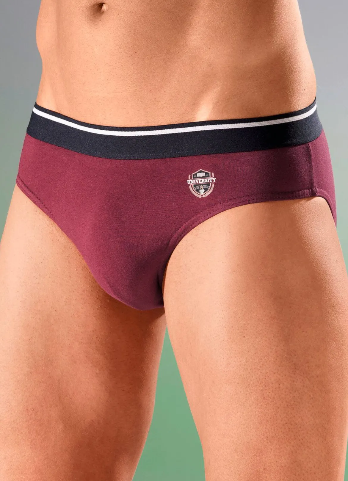 Dreierpack Slips, uni mit Druckmotiv