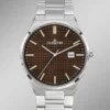 Dugena-Quartz-Herrenuhr mit Edelstahlbandgehäuse