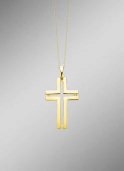 Durchbrochener Kreuz-Anhänger aus Gold