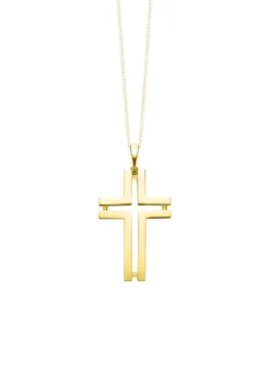 Durchbrochener Kreuz-Anhänger aus Gold