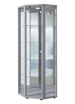 Eck-Vitrine mit LED-Beleuchtung