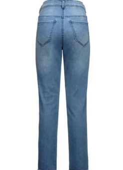 Edel-Jeans mit tollen Glitzersteinchen und Fransensaum