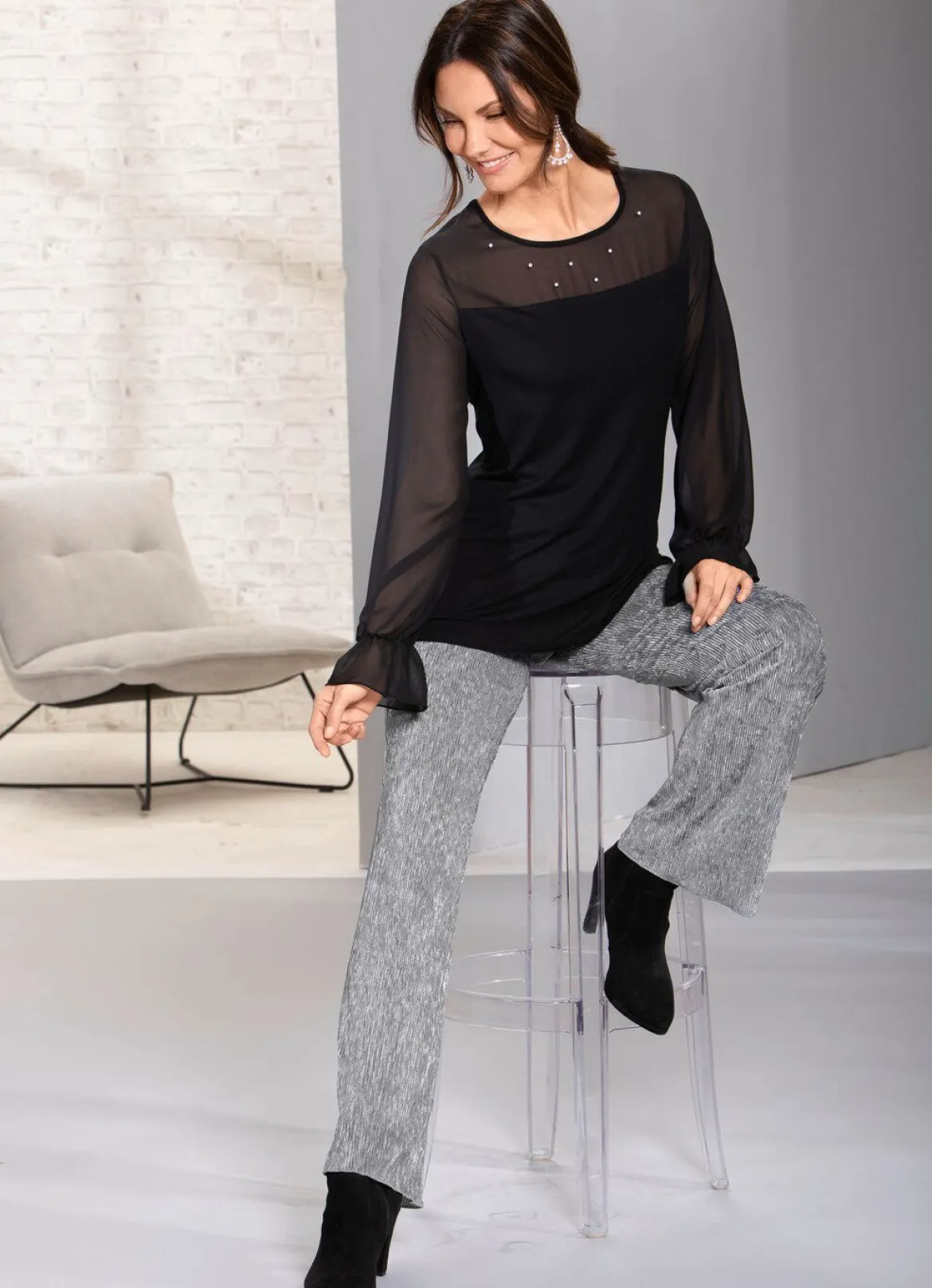 Edel schimmernde Hose