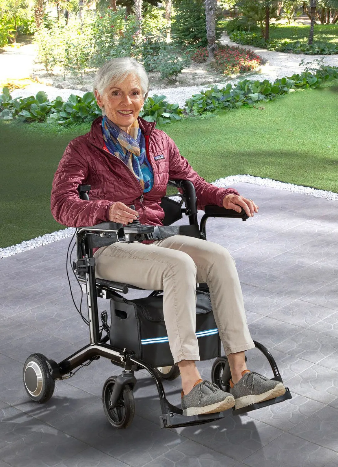 Elektrischer Rollstuhl/Rollator 2-in-1