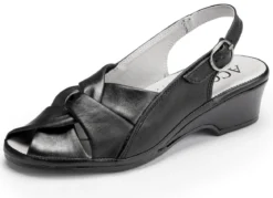 ELENA EDEN, elegante Damen-Sandalen, Weite G, aus Leder