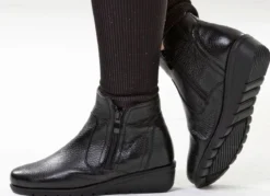 ELENA EDEN, gefütterte Damen-Stiefeletten, Winterschuhe, Weite G, mit Reißverschluss