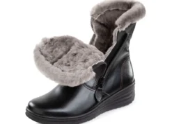 ELENA EDEN, gefütterte Damen-Stiefeletten, Winterschuhe, Weite H, mit Lammfell