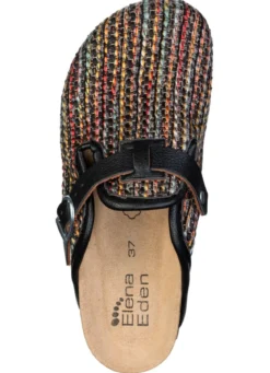 ELENA EDEN, klassische Damen-Clogs, Weite H, mit verstellbarer Spange