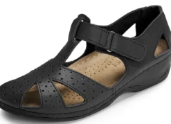ELENA EDEN, klassische Damen-Sandalen, Weite H, mit Klettverschluss