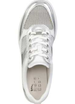 ELENA EDEN Sneaker aus Nappaleder und luftigem Textil in Netzoptik