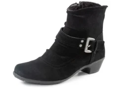 ELENA EDEN Stiefelette mit flotter Raffung und Zier-Schließe